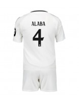 Real Madrid David Alaba #4 Domácí dres pro děti 2024-25 Krátký Rukáv (+ trenýrky)